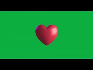 Heart Beating Emoji - Green Screen Video For Video Editing - Animated GIF