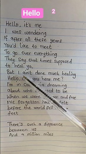 hello song by Adele #lyrics #songlyrics #foryou #adele #hello