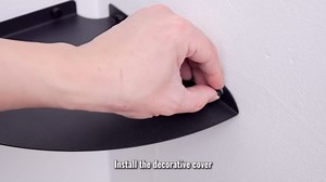 Small Corner Shelf, Floating Metal Corner Shelves,Corner withs Wire Hole for TV, Cable Box,Corner Wall Shelf for Bathroom, Bedroom, Kitchen, Livings Room, Study Room (Black, 1Pack 6 in)