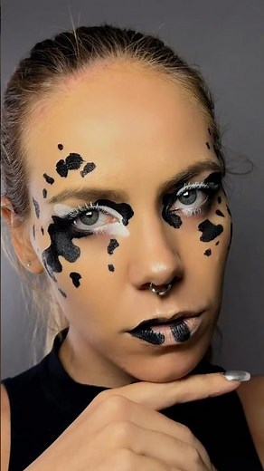 Cow-Inspired Makeup Look 🐄 | Fun & Creative Animal Makeup Tutorial