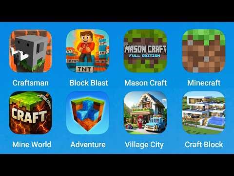 Craftsman, Block Blast TNT, Mason Craft, Minecraft, Mine World, Adventure Craft, Village City