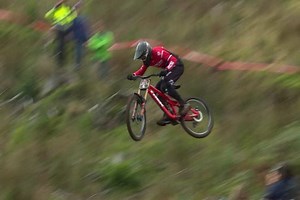 Yeah Affy! Dan Atherton grabbing third on his monster Hardline course. Cr: Red Bull Content Pool | Dirt Magazine