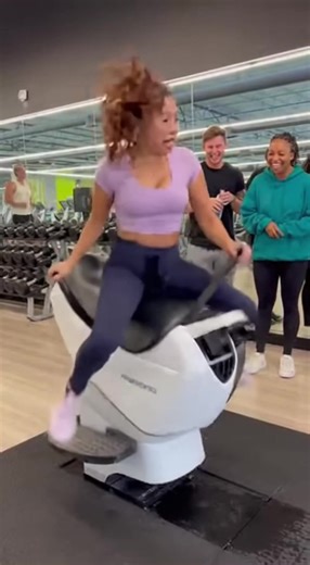 My soul left my body at the 3-second mark 👻 The sweat is 100% REAL! Who designed this torture device?? 😂 #GymTok #RodeoWorkout #SweatCheck #GymHumor #FitnessFail