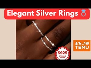 Temu Sterling Silver Rings Review | Elegant Stackable Rings + 30% OFF Code!