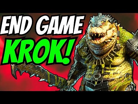 BEST END GAME KROK' MAR THE DEVOURER BUILD! TANKY AOE DAMAGE DEALER! | RAID: SHADOW LEGENDS