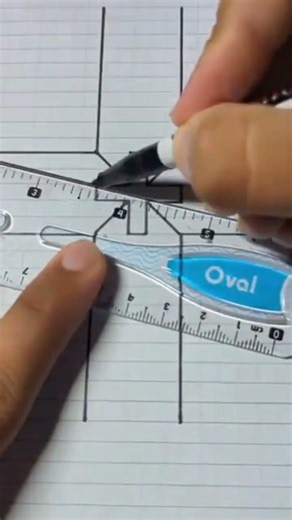 This is one way to draw a shape using a ruler to make it neater.#creative
