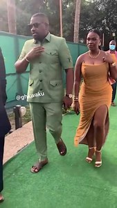 Politician and actor John Dumelo and wife arrive at Kojo Jones and Rachel’s white wedding #TheJonesBond22 | Ghkwaku