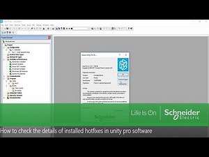 How to check the details of installed hot fixes in unity pro software