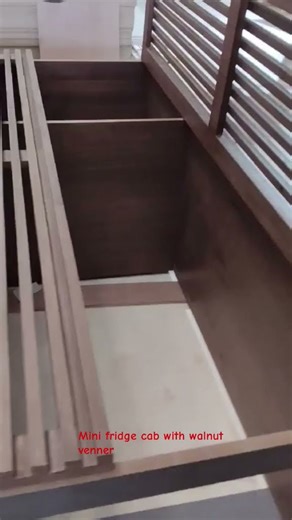 mini fridge cab with walnut venner |modular cabinet design|