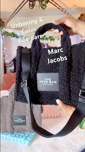 MARC JACOBS TEDDY MEDIUM TOTE BAG UNBOXING COLOR COMPARISON UNBOX WITH ME #marcjacobsbag #unboxing