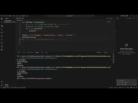 Python : Afficher les Pizza