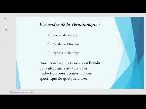 Boudrouaya Hanane - Qu'est-ce que la terminologie (Master 1 Didactique) Dr.Baghli