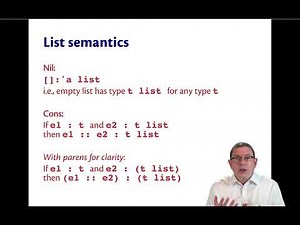 List Syntax and Semantics | OCaml Programming | Chapter 3 Video 2