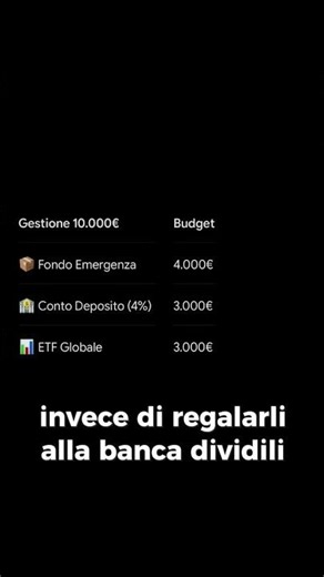 Come dividere 10.000€ (Evita questo errore!) #shorts #finanza
