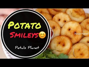 Potato Smiley Recipe | How To Make Potato Smiley | Homemade Crispy Smiley Recipe | Potato