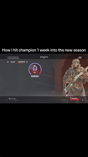 Achieving Champion Rank in Rainbow Six Siege Season