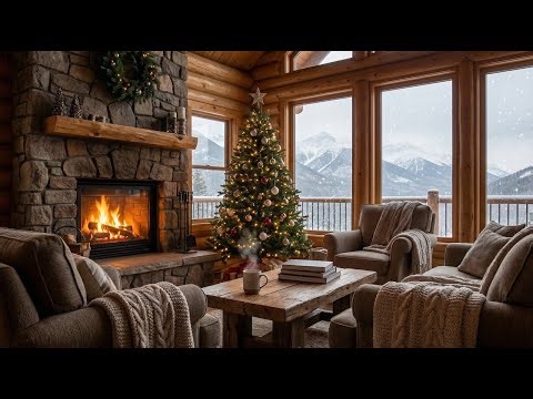 Christmas Jazz Fireplace 🎄 Cozy Winter Jazz & Crackling Fire Ambience | Relax, Work, Sleep