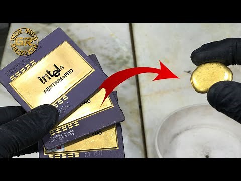 Gold & Silver from İntel Pentium Pro Cpu Processors | Gold Recovery from Ceramic Cpu Processors