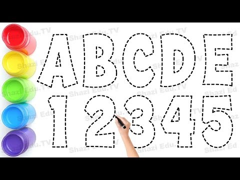 Learn ABCDE-12345 - Kids Tracing & Coloring Fun