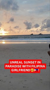 UNREAL SUNSET IN PARADISE WITH FILIPINA GIRLFRIEND🇵🇭🥰! #philippinestravel #philippines #elnido #palawan #nacpanbeach | Fredbundytravel