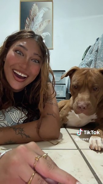 Male Pitbull Named Mr. Todd Getting Kisses by the Sea