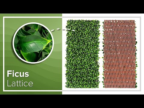 NatraHedge Expandable Faux Ficus Privacy Fence & Trellis