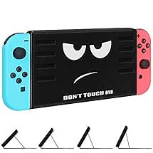 Fintie Slim Case for Nintendo Switch - [Multiple Secure Angles] Protective Flip Cover with Magnetic Kickstand [Quick Installation / Removal] [Easy for TV Mode] for Nintendo Switch - Dont Touch