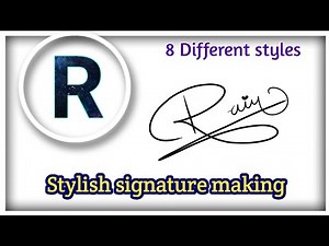 R signature making idea || How to sign for R || Calligraphy writing