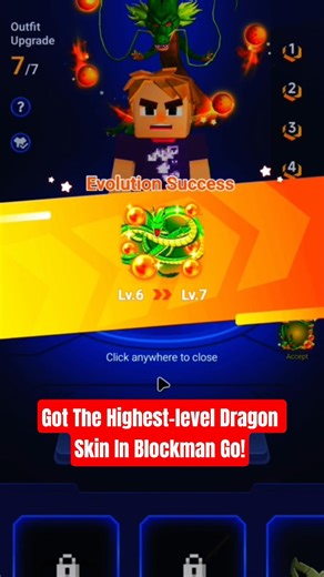 😱 Got The Highest-level Dragon Skin In Blockman Go! 🤩🔥 // #blockmango #roblox #minecraft #bedwars