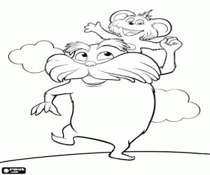 Lorax and Pip live in the forest coloring page printable game