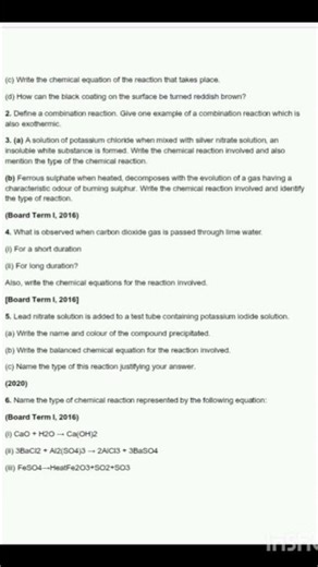 Class 10 science Important questions Chapter 1#cbse #cbseboard #class10#ncert #study