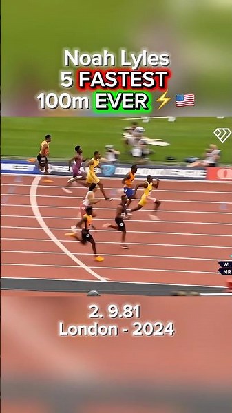 Noah Lyles’ top 5 FASTEST 100m Times ⚡🇺🇸