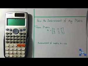 find determinant of any matrix using calculator