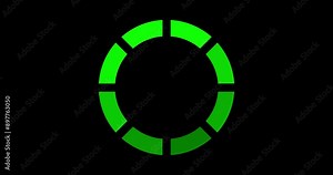 Simple Circle Loading loop animation on the black background. 4K resolution video of loading icon animation. 4K resolution loader.
