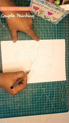 EASY COUPLE PAINTING IDEA🎨 | ROMANTIC ART 💕 FOR BEGINNERS | SIMPLE PAINTING TUTORIAL ✨