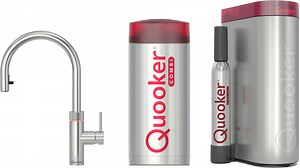 Quooker Flex met COMBI  boiler en CUBE reservoir 5-in-1 kokend water kraan RVS