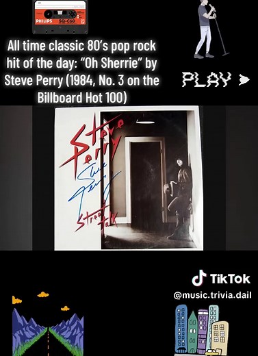 All time classic 80’s hit song of the day: “Oh Sherrie” by Journey lead singer/ frontman, Steve Perry (1984, No. 3 on the Billboard Hot 100) #ohsherrie #steveperry #journey #80smusic #journeyband