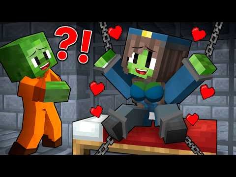Zombie Outsmarts Police Girl and Escapes Prison (Minecraft)