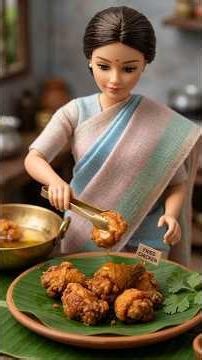 🍗 Miniature Doll Crispy Chicken pakora Tiny Village Kitchen ASMR #cookingasmr #asmr #friedchicken