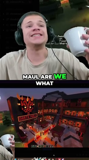 5 Days to Build Darth Maul in Minecraft?! CRAZY Build! #shorts