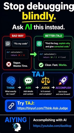 The wrong way vs right way to ask AI for help #ai #promptengineering #productivity