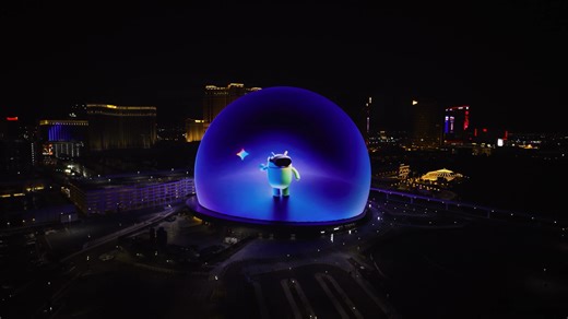 Android XR lights up Sphere in Las Vegas for CES.