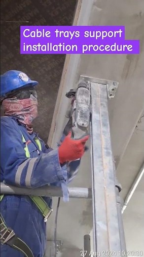 Cable trays support installation procedure #Hiltiexpansionbolts