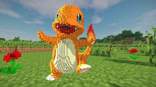 Minecraft Charmander Build Schematic - Download Free 3D model by inostupid