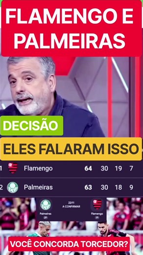 FLAMENGO E PALMEIRAS, DECISÃO, OLHA O QUE ESSES COMENTARISTAS FALARAM SOBRE FLAMENGO E PALMEIRAS