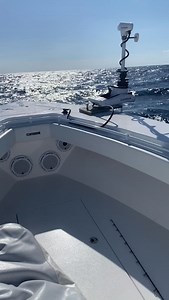 Here's the @garminmarine kraken holding a @contenderboatsofficial in some rough conditions! The Sea Swivel’s top plate is engineered to distribute and absorb the impact and thrust generated by large trolling motors, particularly when they surface under heavy load. Compare that to knock off Swivel mounts with a rigid, non-flexible top plate, which transfers that energy directly into the fiberglass and gelcoat, increasing the risk of structural damage. Installed by Lee Spiva - Marine Electric, LLC