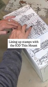 Here’s the trick…let the grid lines do the work. Place your stamps on the IOD thin mount, use the lines to square everything up, then press. It keeps your designs straight, even when your surface isn’t. Total game changer for borders, words, and anything that needs clean alignment. Comment STOCKIST and we’ll send you a link to your closest or online stockist so you can snag a thin mount of your own. 🥰 | IOD - Iron Orchid Designs