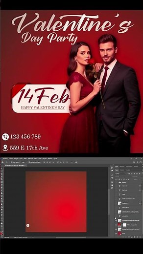 🎁¡GRATIS! Descarga este Flyer de San Valentín Editable en Canva y Photoshop