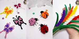 Tres manualidades realizadas con limpia pipas te enseñamos paso a paso | Un millón de ideas fáciles