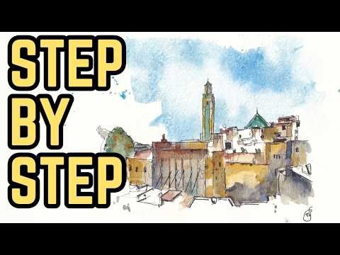 Urban Sketching Tutorial - a really simple process, no talent required